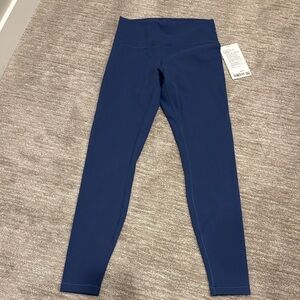 NWT Lululemon wunder train high-rise tight. 28 inch inseam. Size 8. Pitch blue